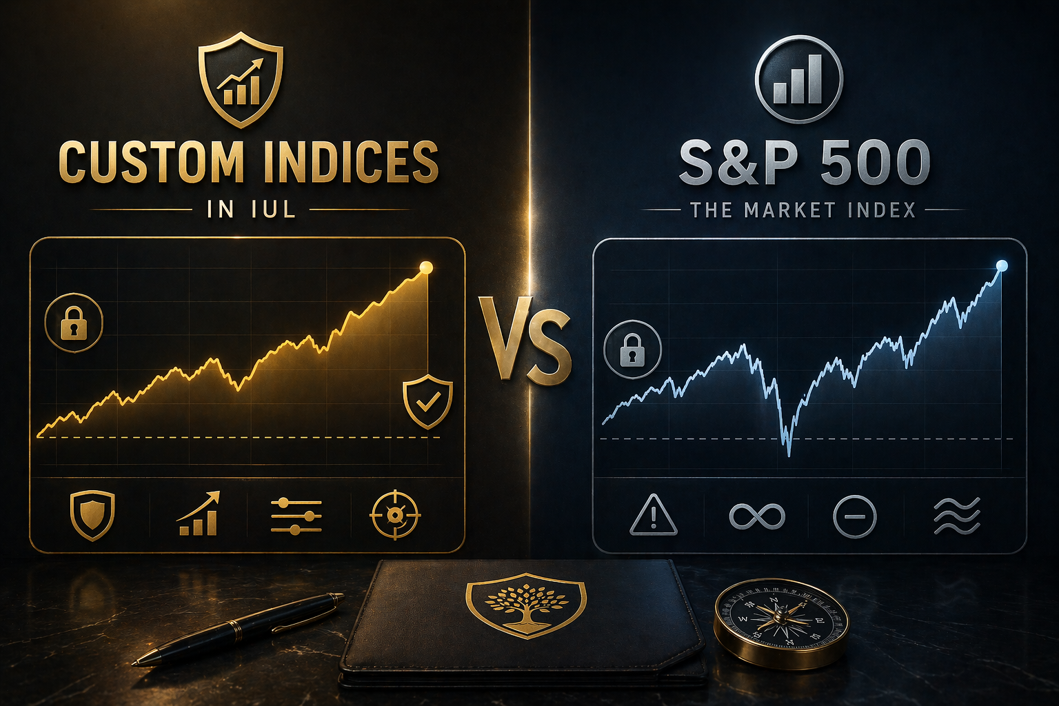 Custom Indices vs S&P 500 in IUL: What Most Illustrations Don’t Show